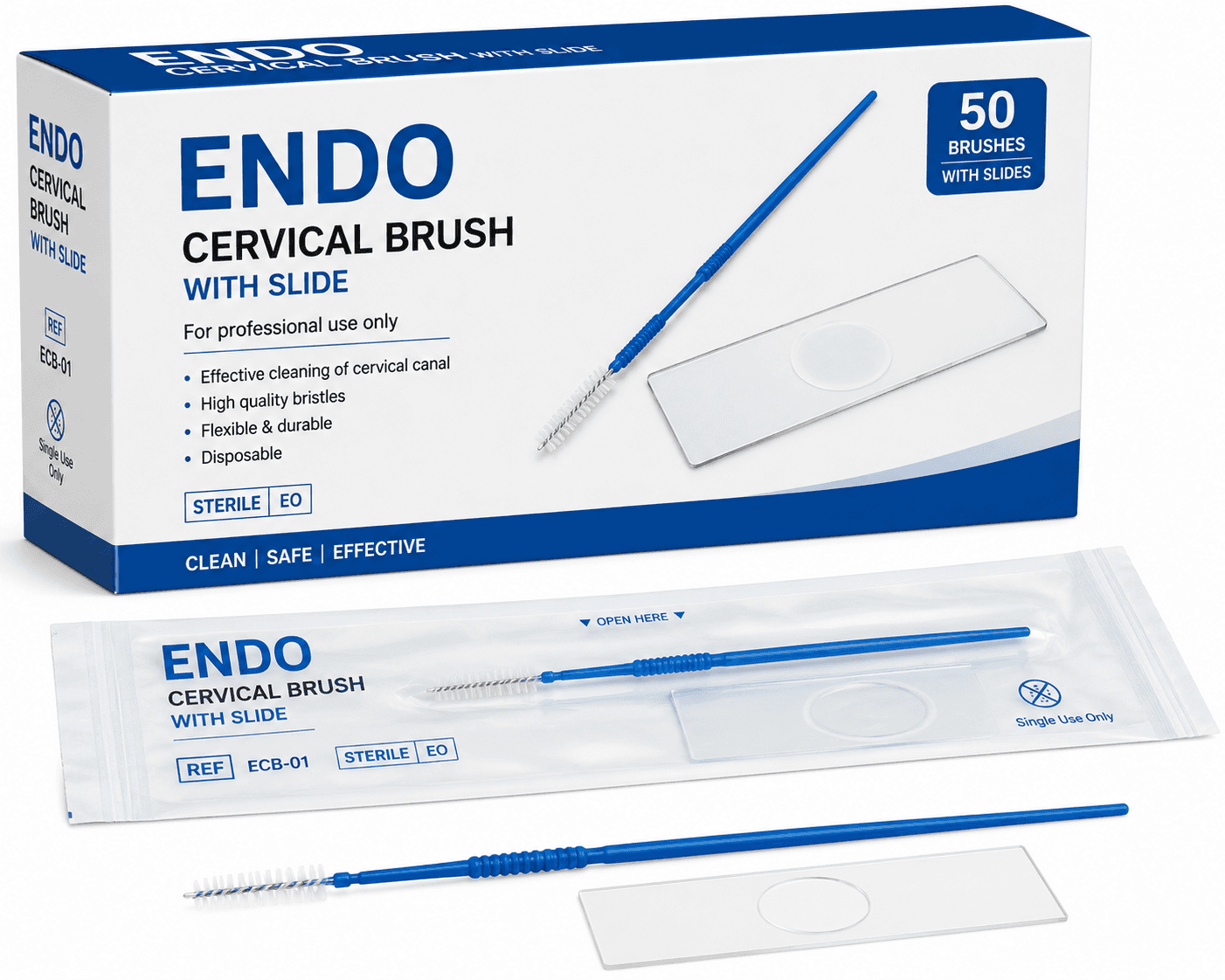 Endo Cervical Brush with Slide